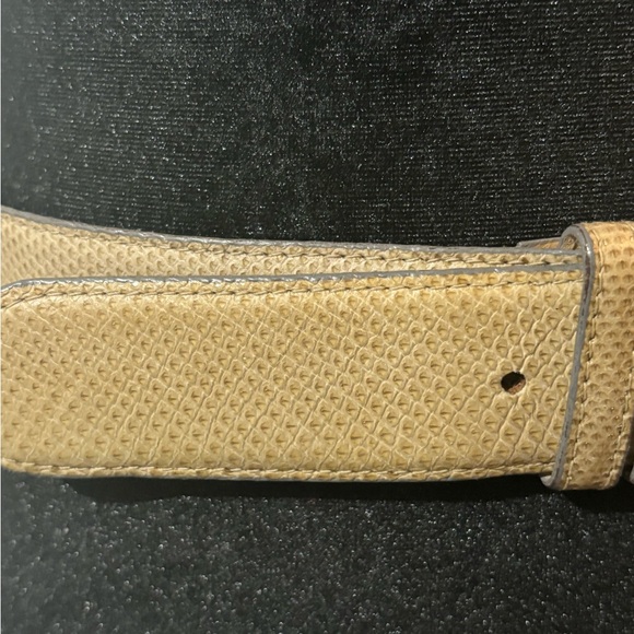 Ellen Tracy Vintage Tan Belt made of snakeskin. Very soft with small pattern. - Picture 4 of 8